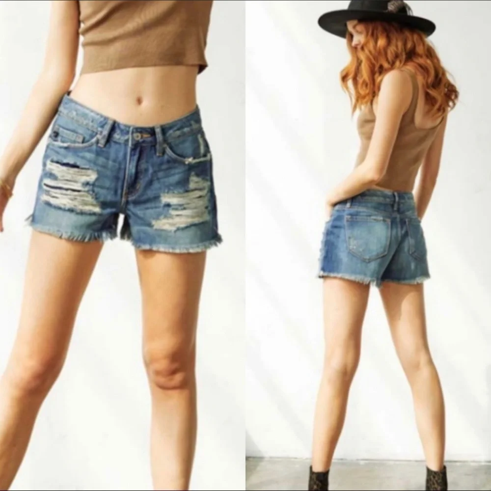 DAISY JANE Distressed Denim Cut-Off